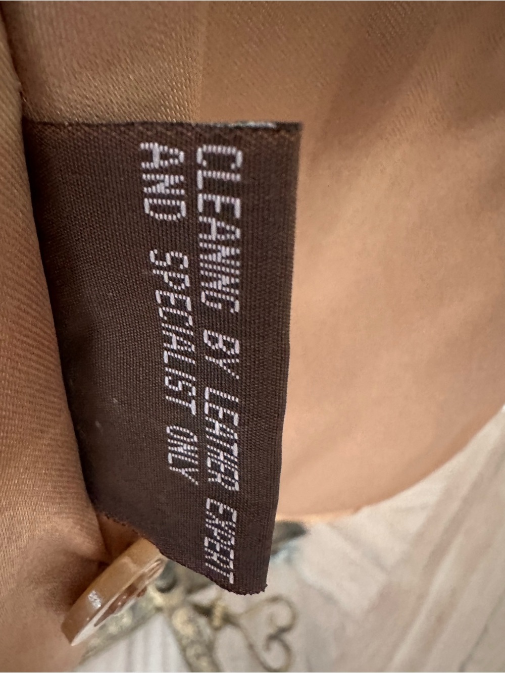Collezione Tan Spotted Suede Leather Coat Size 4 - Picture 10 of 10